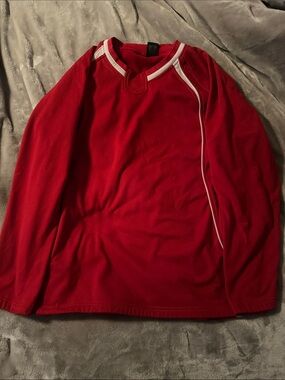 Easton Red Crewneck Sweater with White Piping
